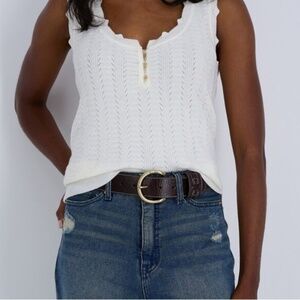 NWOT Sam Edelman Women's Brown Glossy Texture Leather Belt Size XL‎